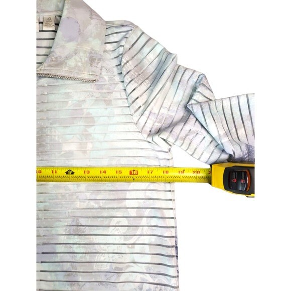 Chico's Zenergy Floral Burnout-Striped Jacket - Chico's 0 = US 4/S - Picture 4 of 12